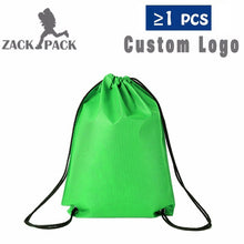 Load image into Gallery viewer, Drawstring Bags Custom Logo String Bag Promotional Sports Printed Backpack Pull Rope Female Canvas Gym School DB22 Six Color