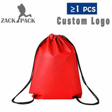 Load image into Gallery viewer, Drawstring Bags Custom Logo String Bag Promotional Sports Printed Backpack Pull Rope Female Canvas Gym School DB22 Six Color