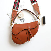 Load image into Gallery viewer, 2 Shoulder Straps Saddle Bag Retro Flip Leather Women's Bag Women's Bag Flap Messager Bags for Women